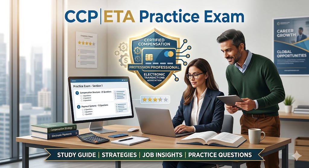 Certified Compensation Professional (CCP) Electronic Transactions Association (ETA) Practice Exam Banner