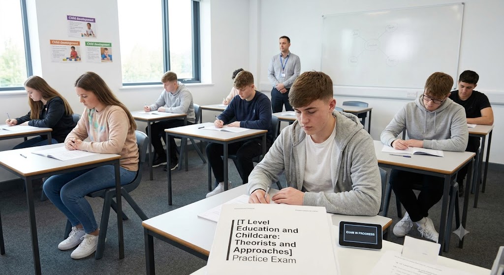 T Level Education and Childcare Theorists and Approaches Practice Exam Banner