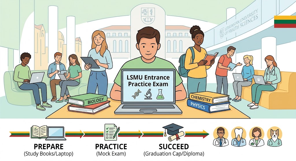 Lithuanian University of Health Sciences (LSMU) Entrance Practice exam Banner