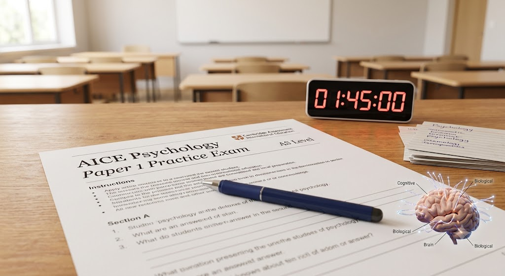 AICE Psychology Paper 1 Practice Exam Banner