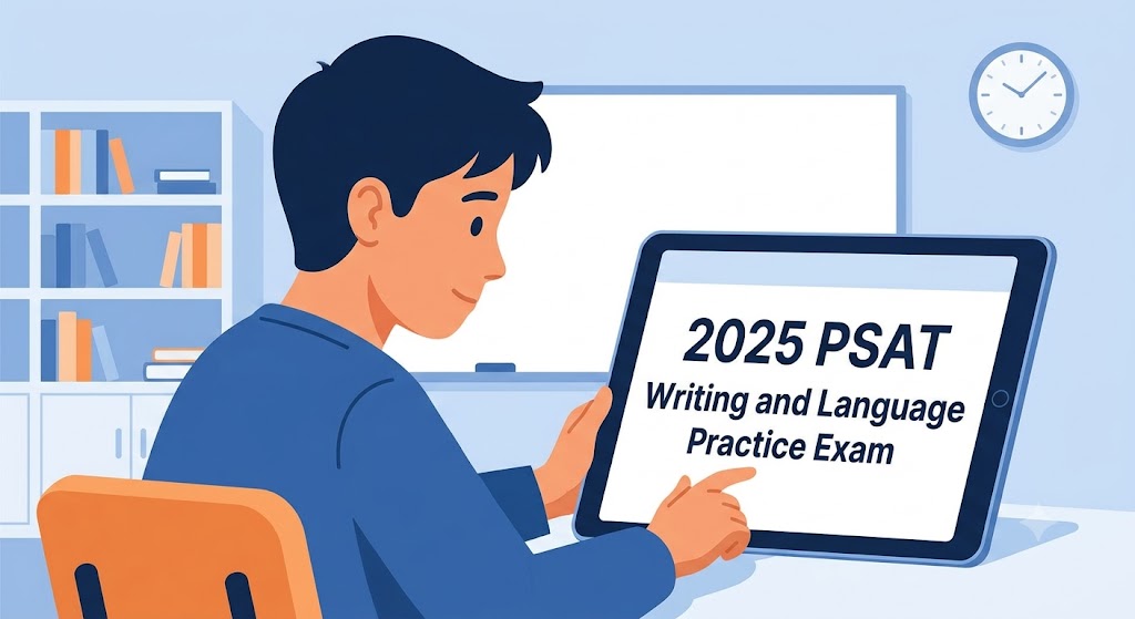PSAT Writing and Language Test 2025 (New PSAT/NMSQT and PSAT 10 Exam) Banner