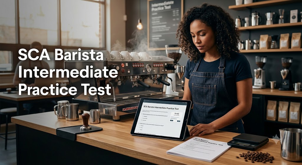SCA Barista Intermediate Practice Test Banner