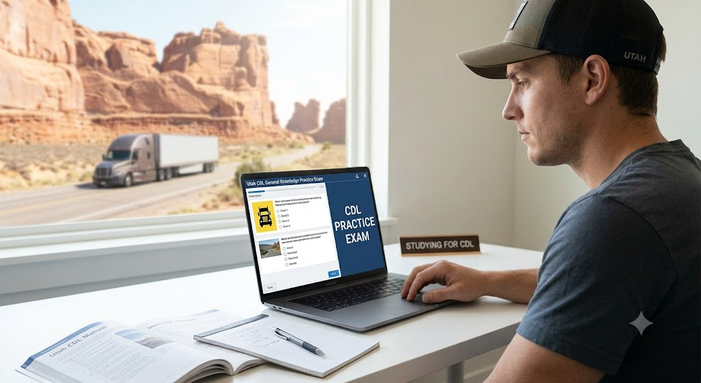 Utah CDL General Knowledge Test Simulator Banner