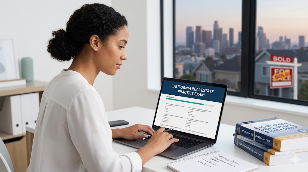 California Real Estate Practice Exam Banner