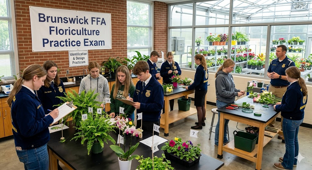Brunswick FFA Floriculture Practice Exam Banner