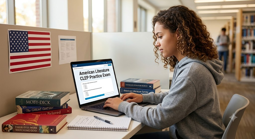 American Literature CLEP Prep Practice Exam Banner