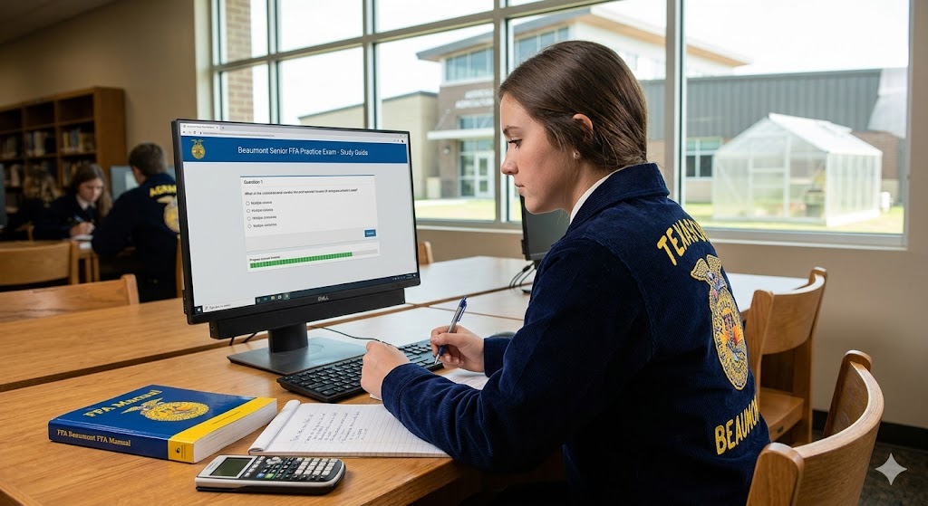 Beaumont Senior FFA Practice Exam Banner