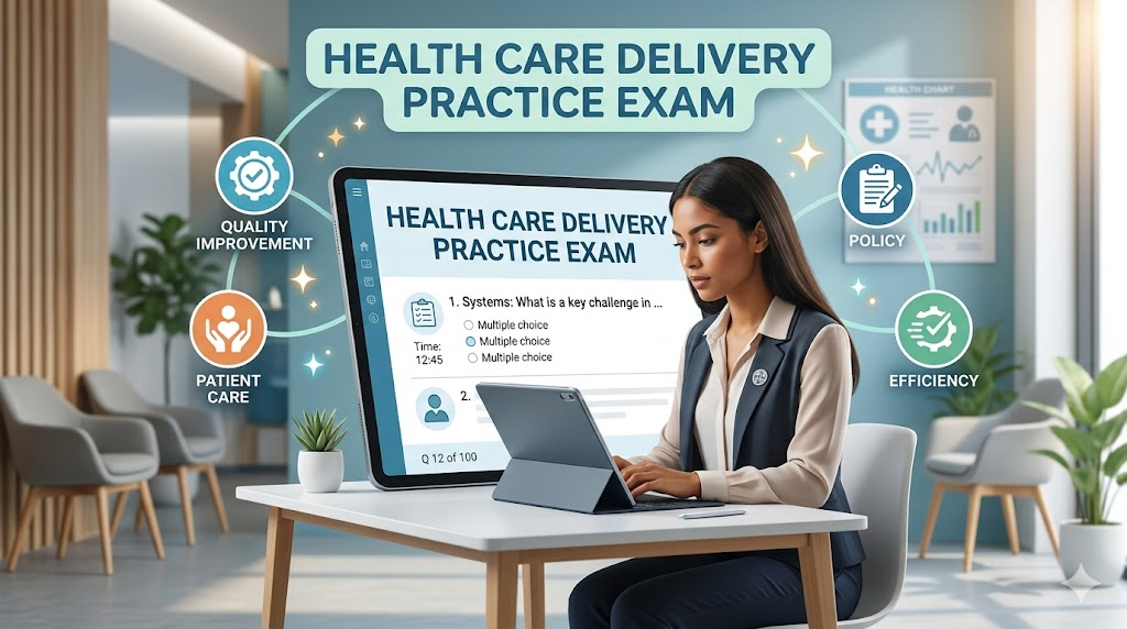 Health Care Delivery Practice Exam Banner