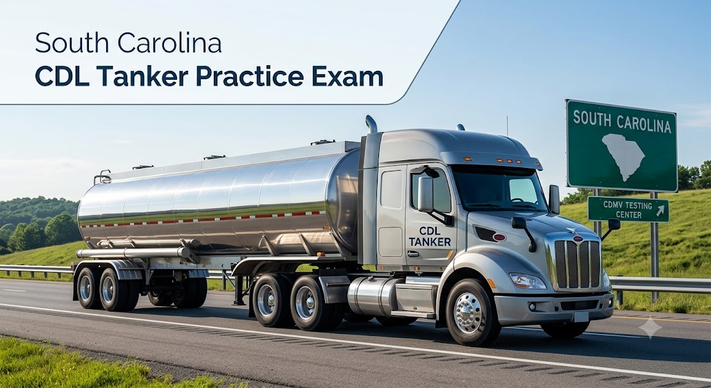 South Carolina CDL Tanker Practice Test Banner