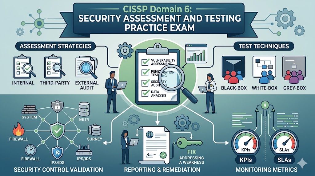 CISSP Domain 6 Security Assessment and Testing Practice Test Banner