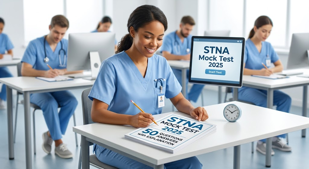 STNA Mock Test 2025 (50 Questions Answers with Explanation) Banner