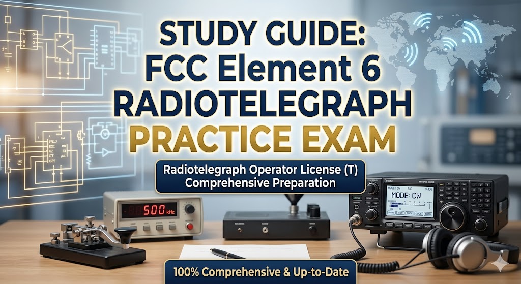 FCC Element 6 – Radiotelegraph Operator License (T) Practice Test Banner