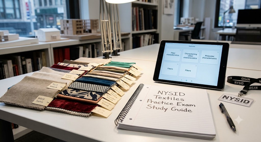 NYSID Textiles for Interiors Practice Exam Banner