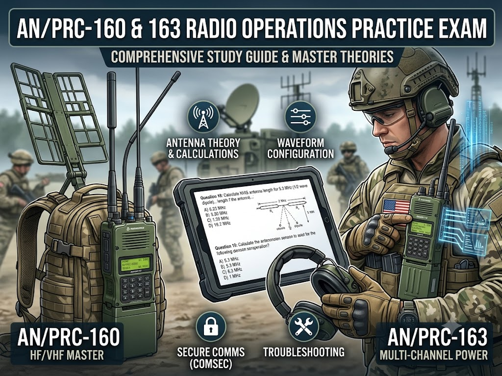 AN/PRC-160 and AN/PRC-163 Radio Operations and Antenna Theory Practice Test Banner