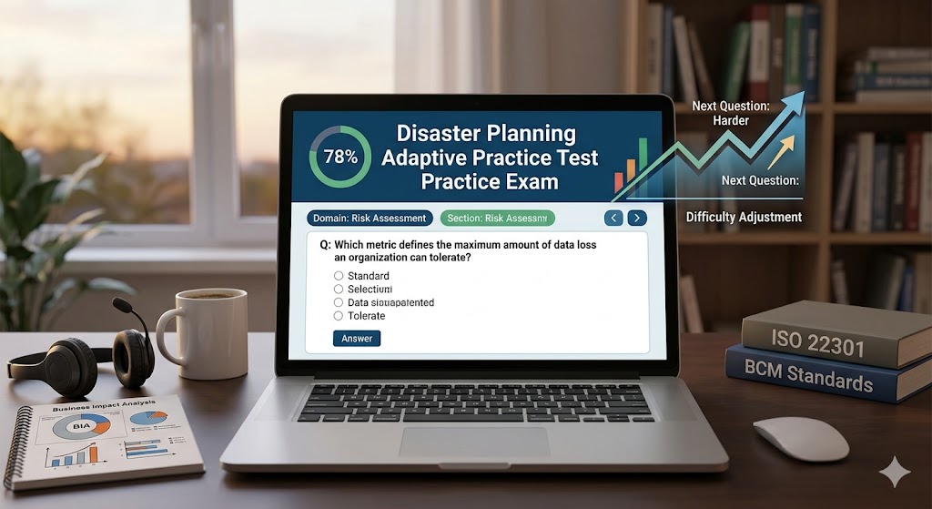 Disaster Planning Adaptive Practice Test Banner