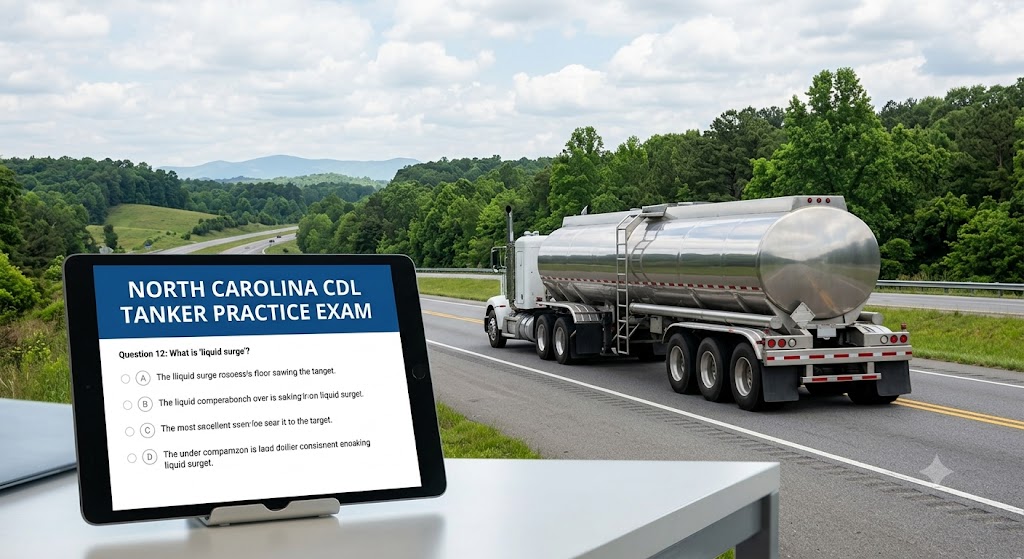 North Carolina CDL Tanker Practice Test Banner