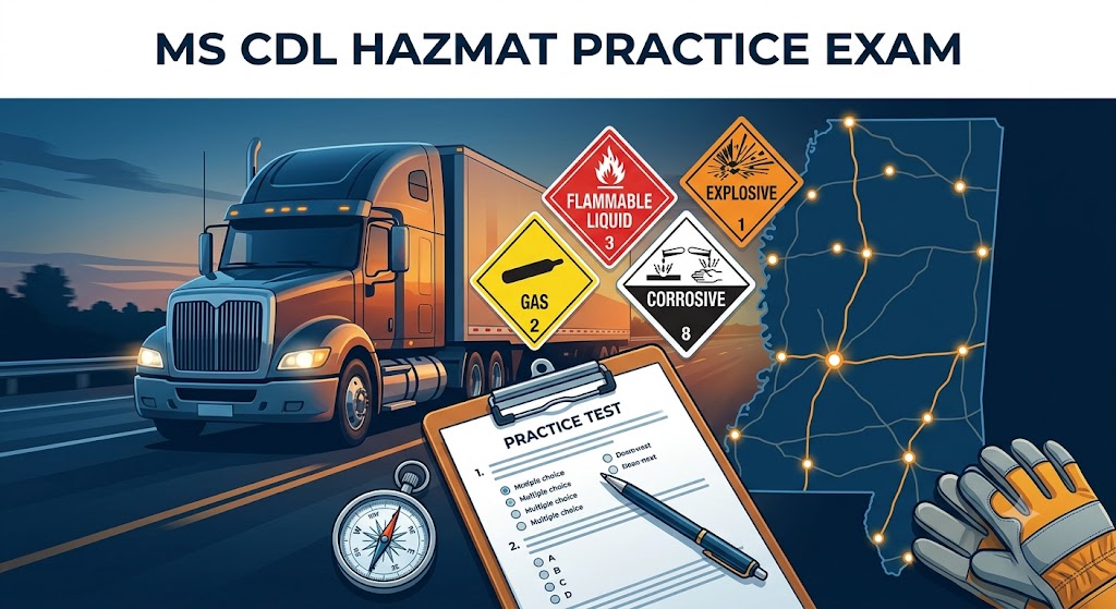 Mississippi CDL Hazmat Practice Test Banner