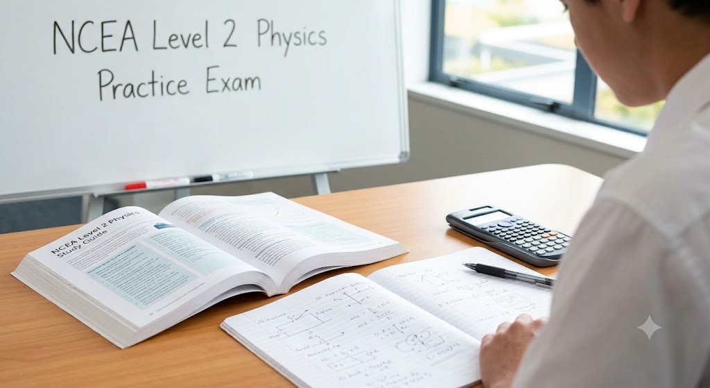 NCEA Level 2 Physics Practice Exam Banner