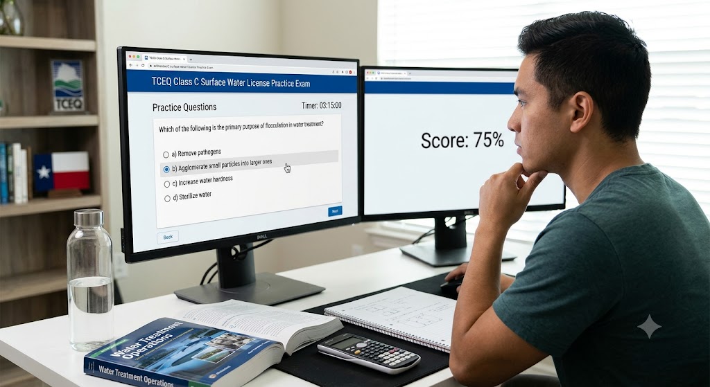 TCEQ Class C Surface Water License Practice Exam Banner