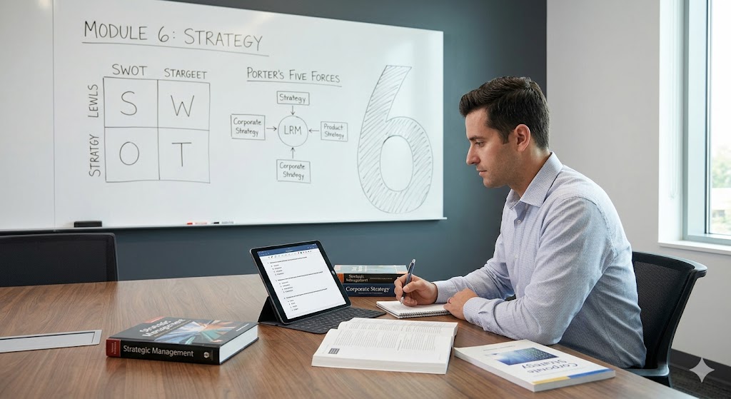 Management & Organization Module 6 (06-MGMT-ORG) – Strategy Practice Exam Banner