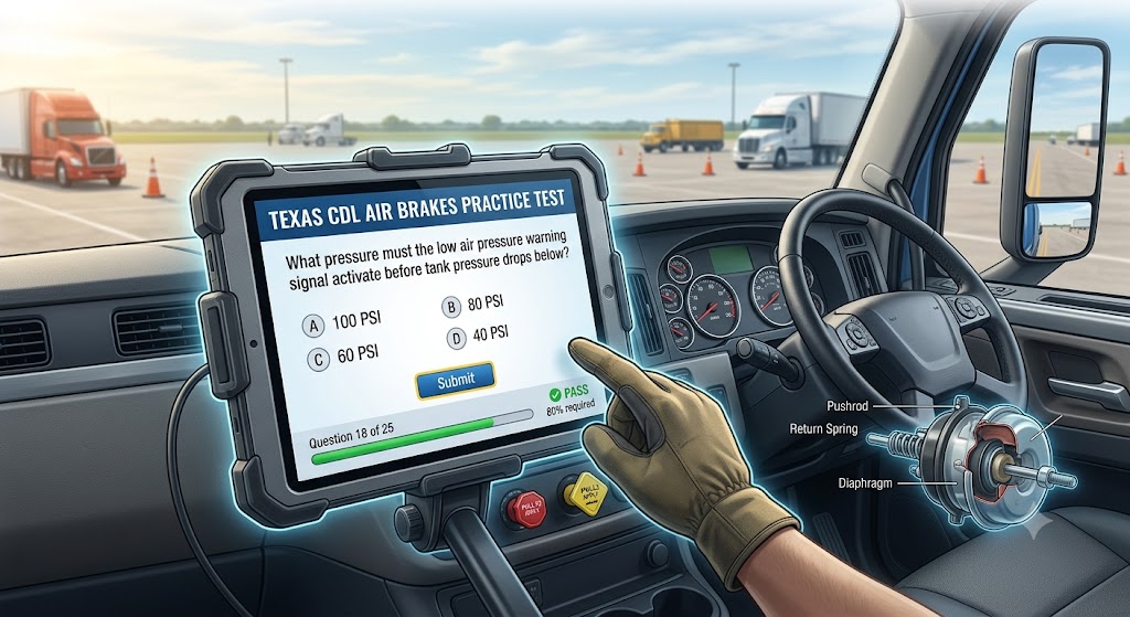 Texas CDL Air Brakes Practice Test Banner