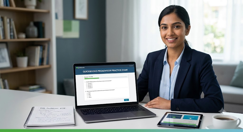 QuickBooks ProAdvisor Practice Exam Banner
