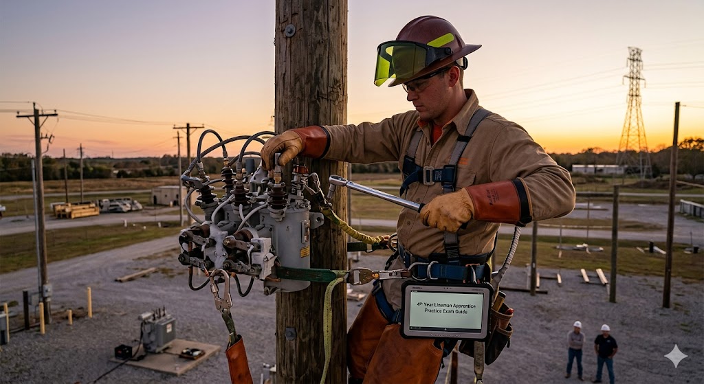 4th Year Lineman Apprentice Practice Exam Guide Banner