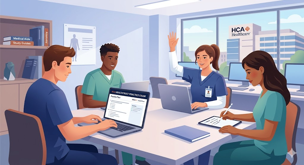 HCA HealthTrust Practice Test Banner