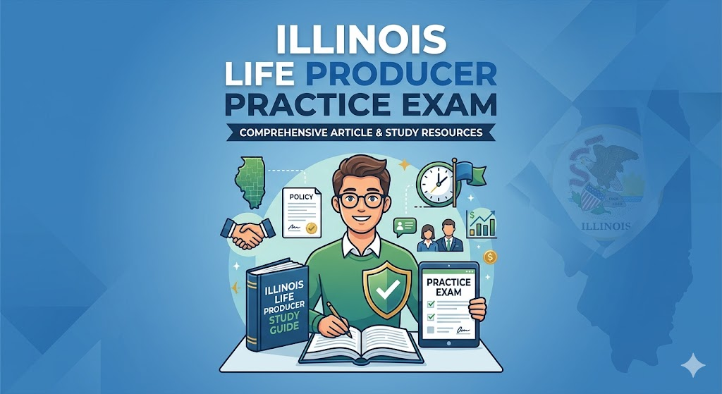 Illinois Life Producer State-designated Practice Exam Banner