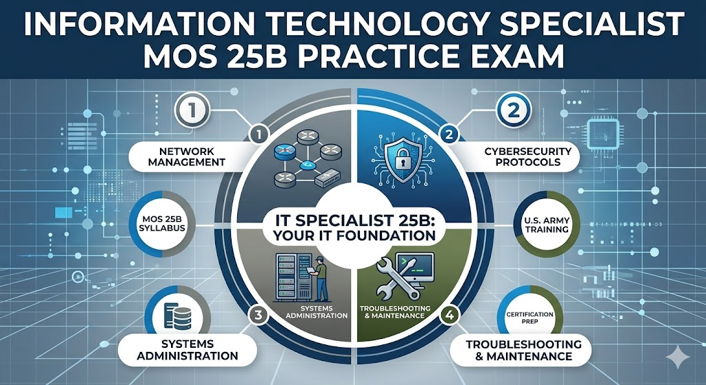Information Technology Specialist (MOS 25B) Practice Test Banner
