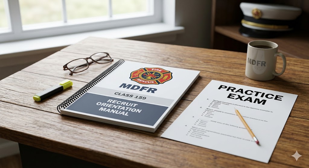 MDFR Recruit Orientation Manual Class 159 Practice Exam Banner