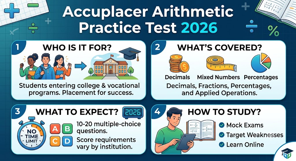 Accuplacer Arithmetic Practice Test 2026 [NextGen] Banner