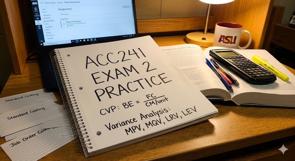 ASU ACC241 Exam 2 Practice Banner