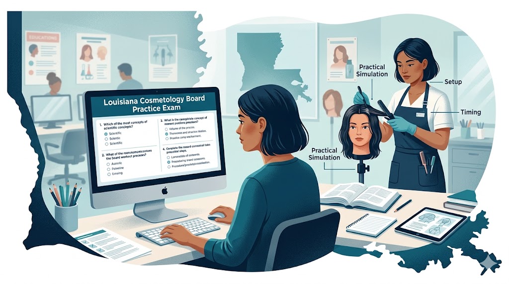 Louisiana Cosmetology Board Practice Exam Banner