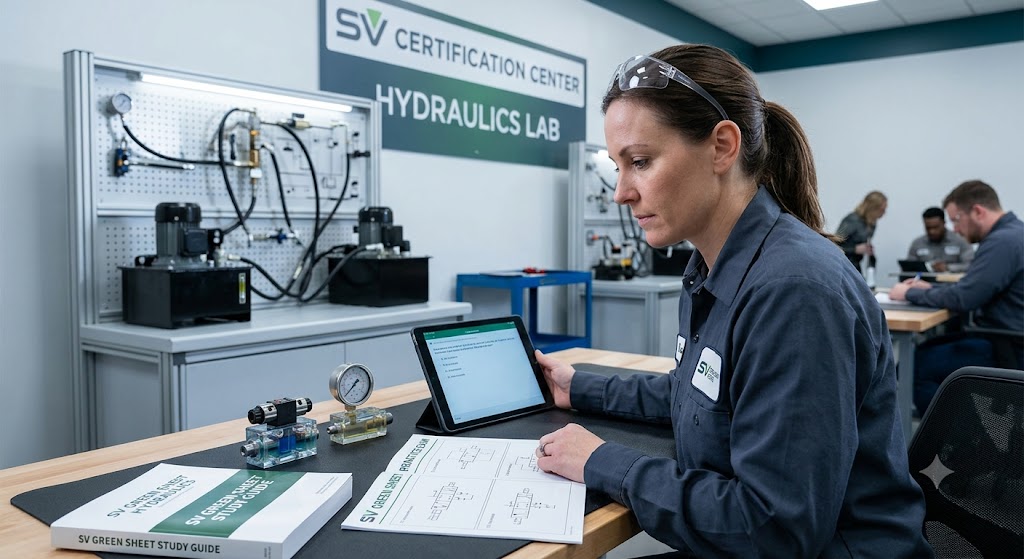 SV Green Sheet, Hydraulics Practice Test Banner