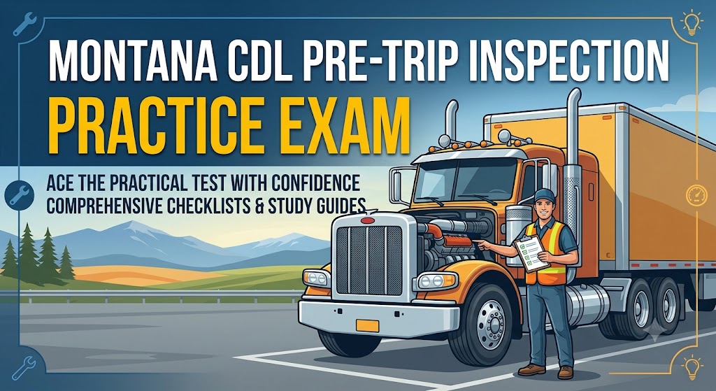 Montana CDL Pre-Trip Practice Test Banner