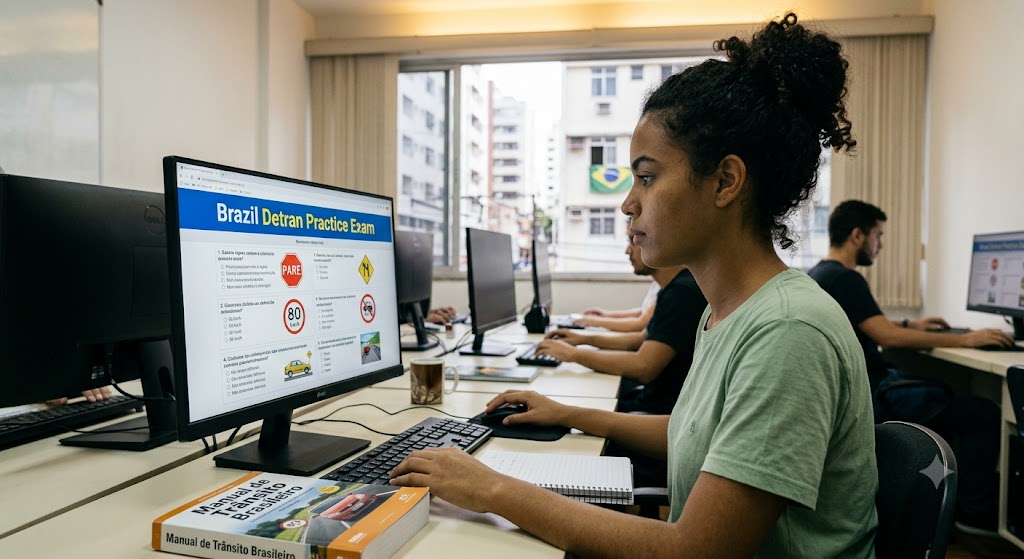 International Detran Practice Test & Exam Prep | Brazil Banner