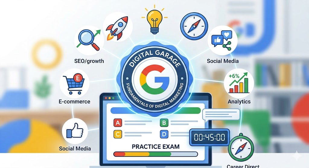 Google Digital Garage Certification Practice Exam Banner