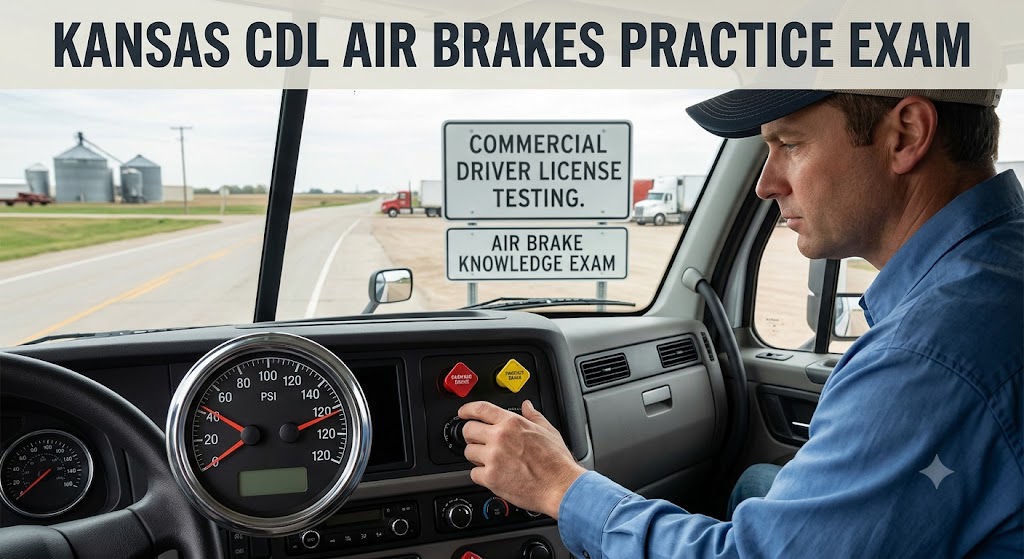 Kansas CDL Air Brakes Practice Test Banner