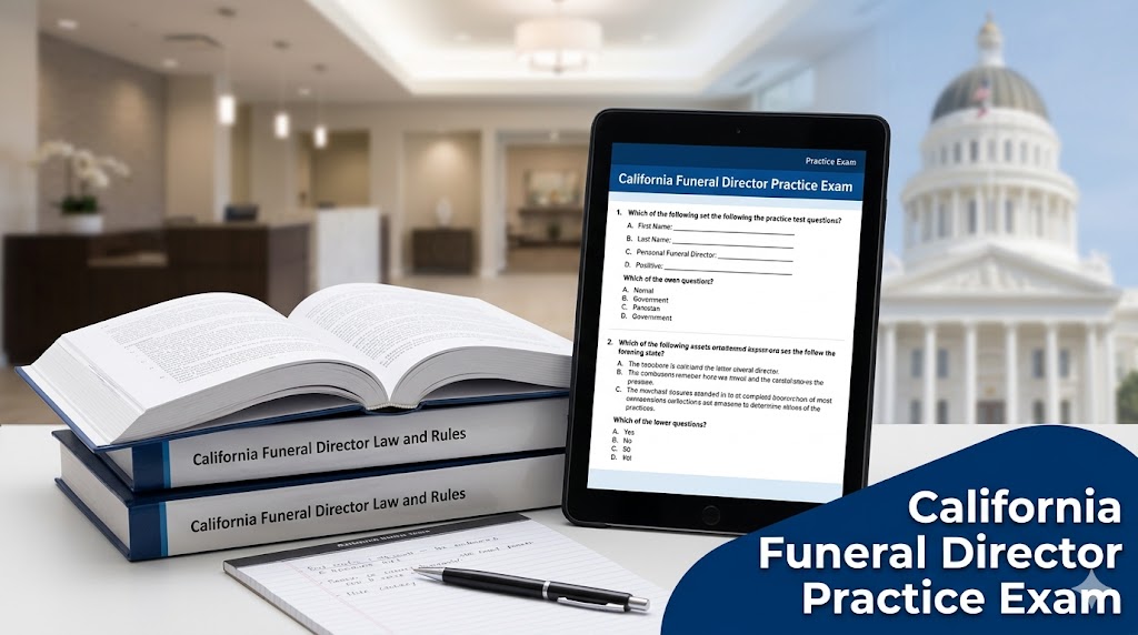 California Funeral Director License Practice Exam Banner