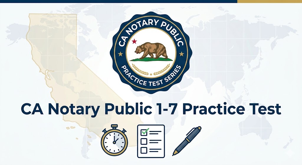 California Notary Public 1-7 Practice Test Banner