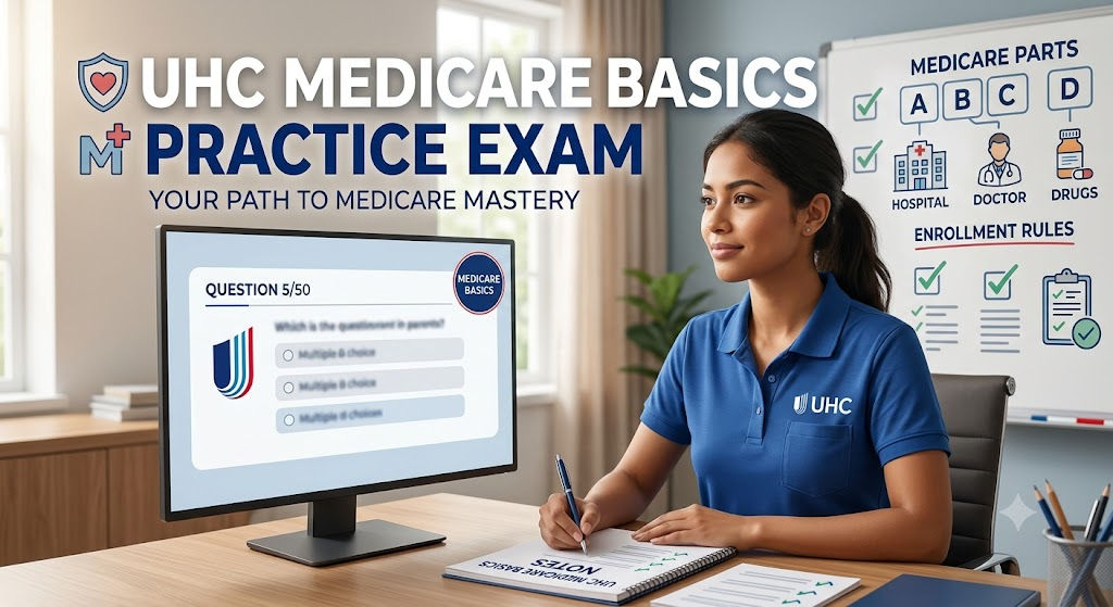 United Health Coverage (UHC) Medicare Basics Practice Test Banner