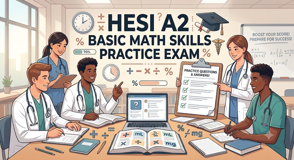 HESI A2 Basic Math Skills Practice Test – 50 Question Answers Banner