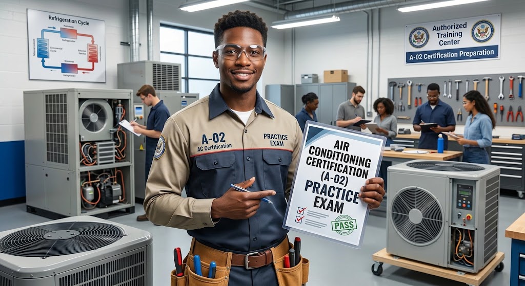 Air Conditioning Certification (A-02) Practice Exam Banner