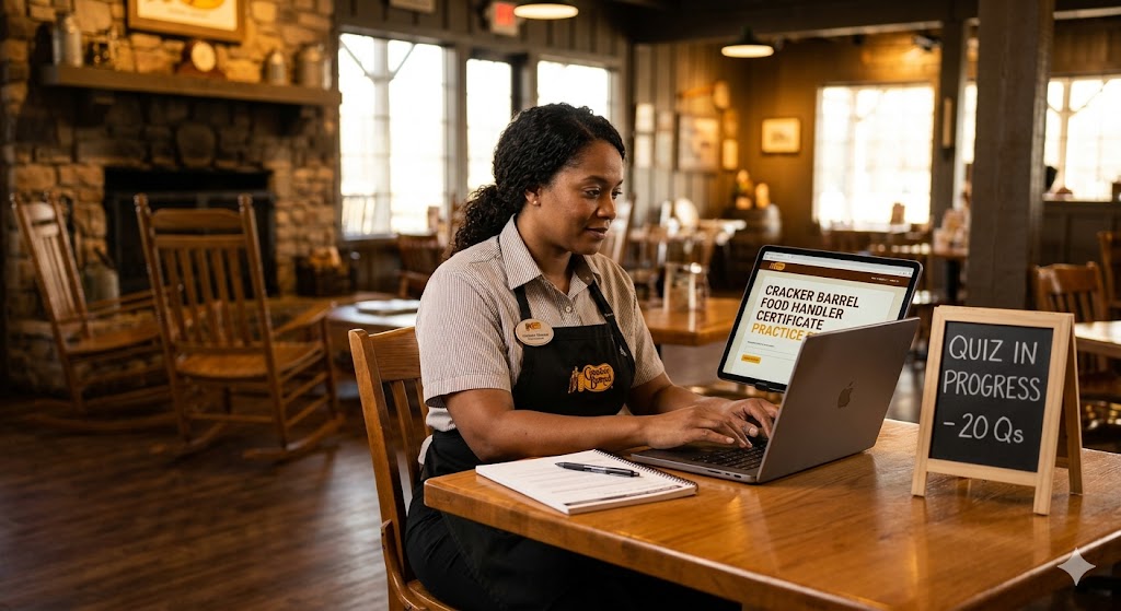Cracker Barrel Food Handler Certificate Practice Exam Banner