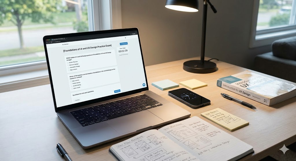 Foundations of UI and UX Design Practice Exam Banner