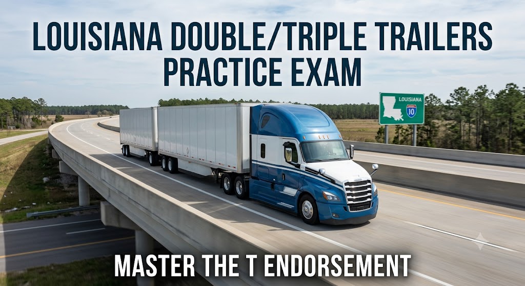 Louisiana CDL Double/Triple Trailers Practice Test Banner