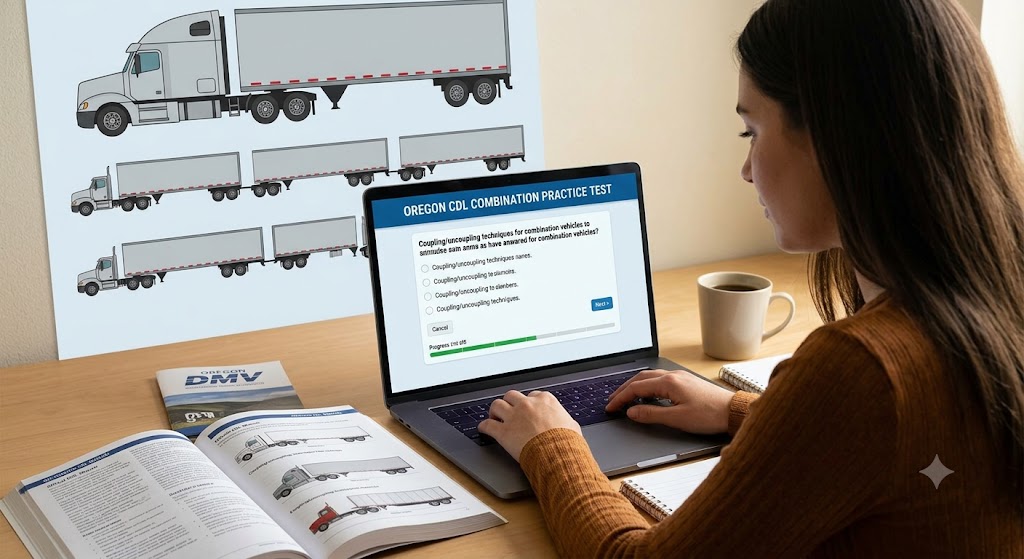 Oregon CDL Combination Practice Test Banner