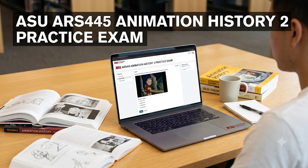 Arizona State University (ASU) ARS445 History of Animation Exam 2 Practice Banner