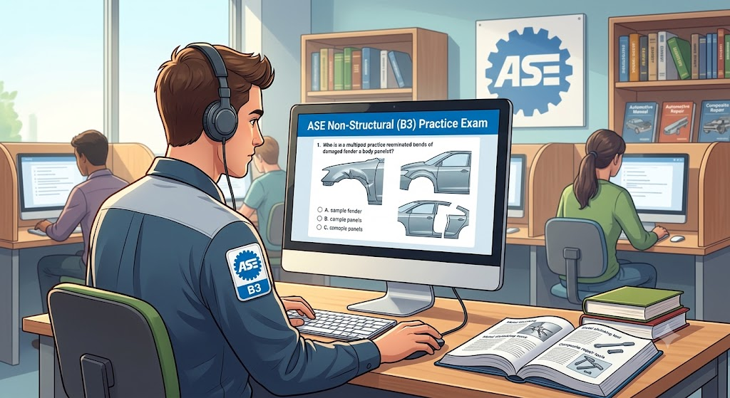 ASE Non-Structural Analysis and Damage Repair (B3) Practice Test Banner